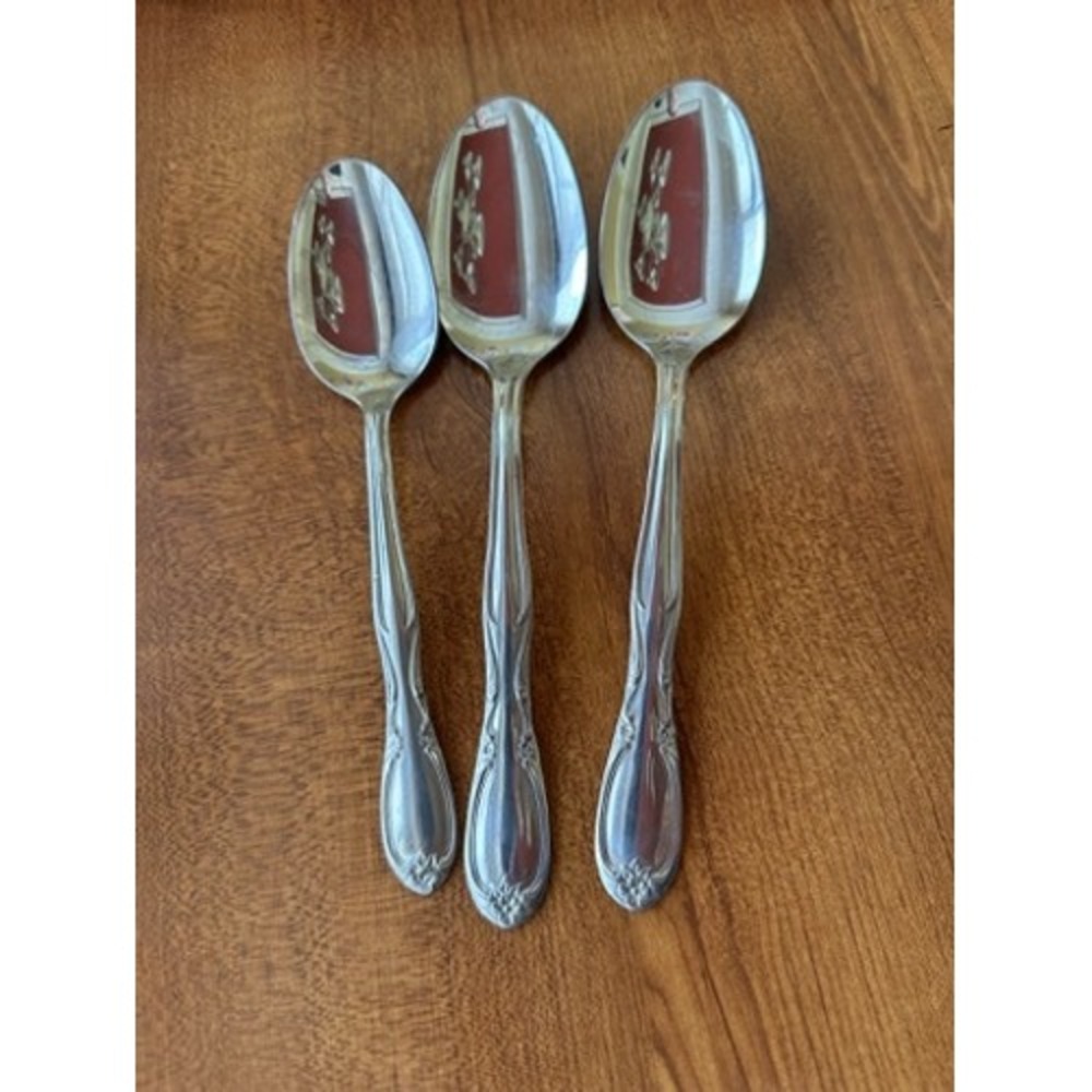 Superior Chapel Hill Stainless USA‎ Spoons Set of 3 Floral Silverware Flatware
